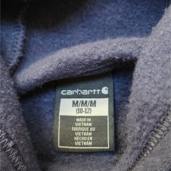 Carhartt Youth Long Sleeve Navy Graphic Hoodie - Picture 2 of 3